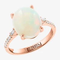 Effy Final Call Limited Quantities! Womens 1/7 CT. T.W. Genuine White Opal 14K Rose Gold Cocktail Ring