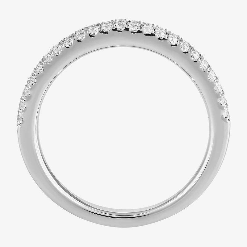 (G / I1) Womens 3/8 CT. T.W. Lab Grown White Diamond 10K Gold Anniversary Wedding Band