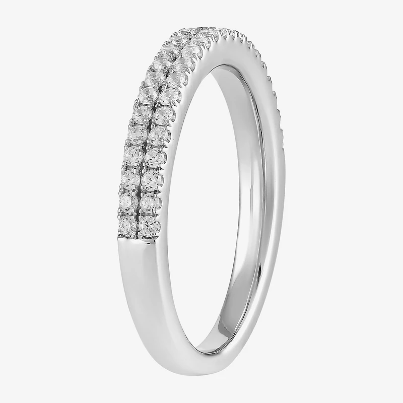 (G / I1) Womens 3/8 CT. T.W. Lab Grown White Diamond 10K Gold Anniversary Wedding Band
