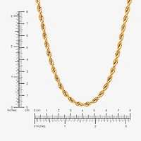 Men's Yellow Stainless Steel Solid Rope Chain Necklace