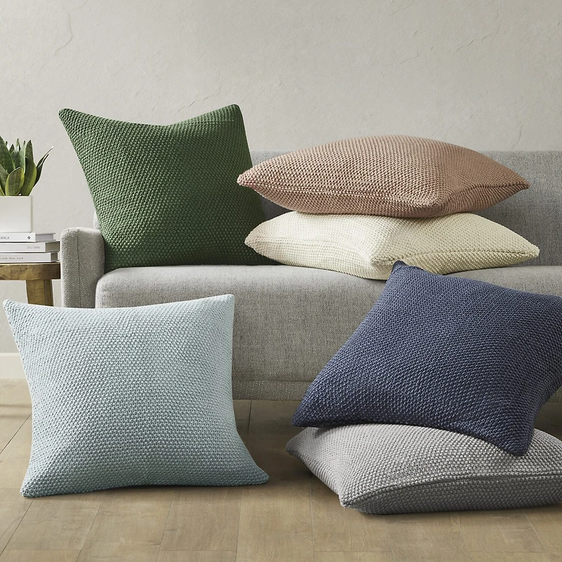 INK+IVY Bree Knit Euro Pillow Cover