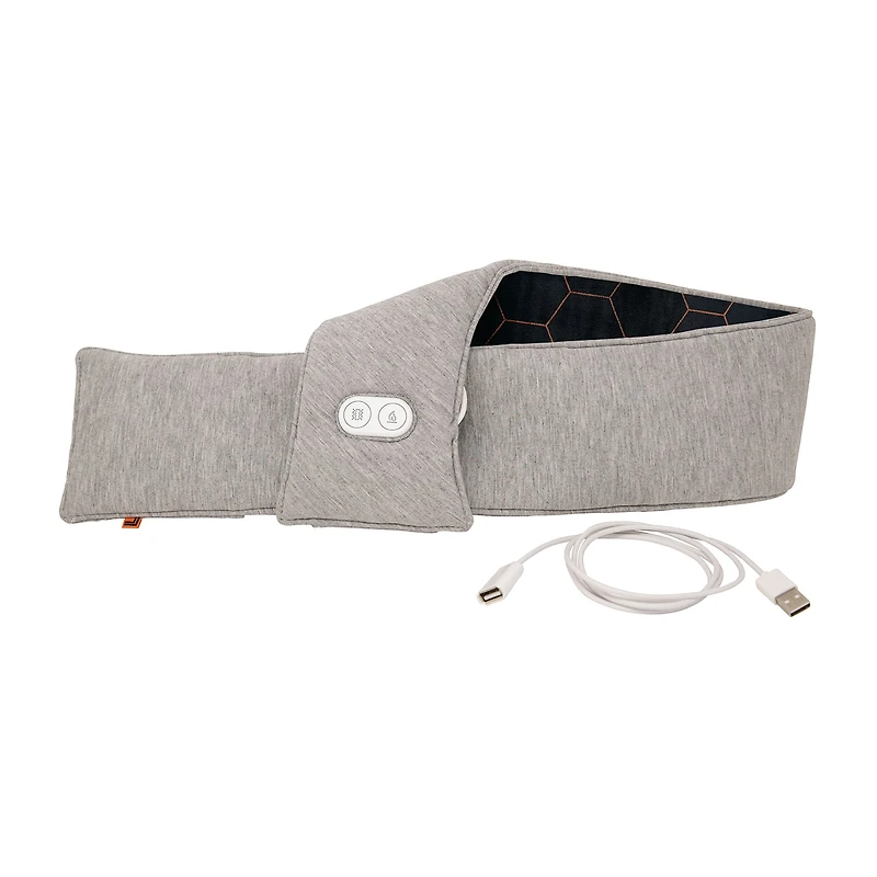 Sharper Image Calming Heat Copper + Charcoal Massaging Neck Compression Wrap