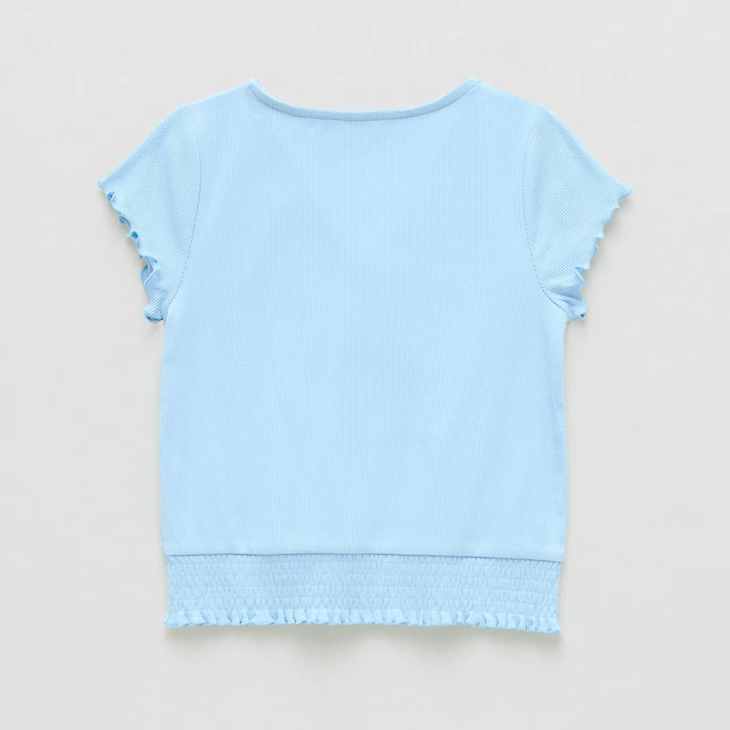 Thereabouts Little & Big Kid Girls V Neck Short Sleeve T-Shirt