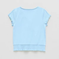 Thereabouts Little & Big Kid Girls V Neck Short Sleeve T-Shirt