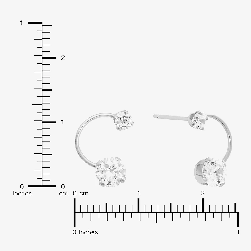 Silver Treasures Sterling Silver 6.6mm Butterfly Stud Earrings