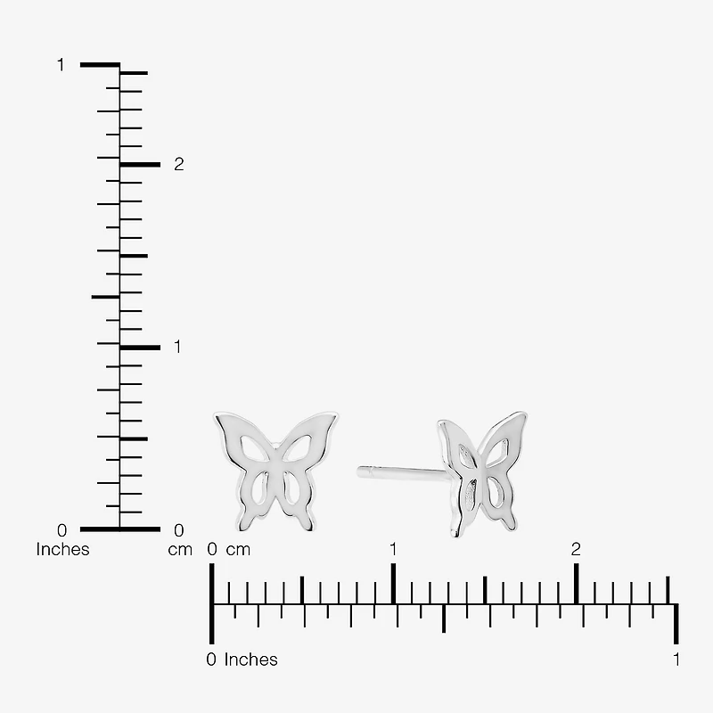 Silver Treasures Cubic Zirconia Sterling Silver 10.4mm Stud Earrings