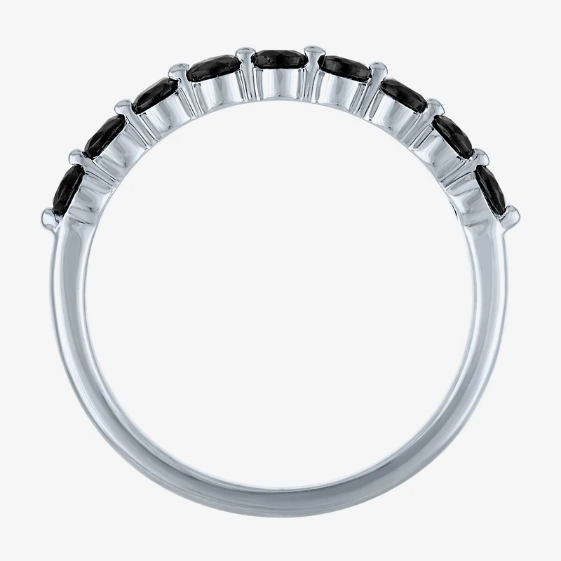 Womens 2.5MM 1/2 CT. T.W. Natural Black Diamond 10K Gold Band