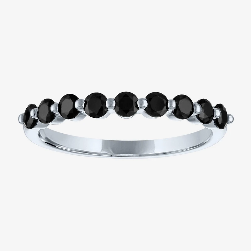 Womens 2.5MM 1/2 CT. T.W. Natural Black Diamond 10K Gold Band