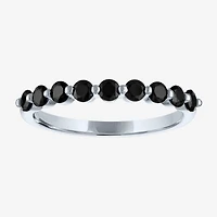 Womens 2.5MM 1/2 CT. T.W. Natural Black Diamond 10K Gold Band