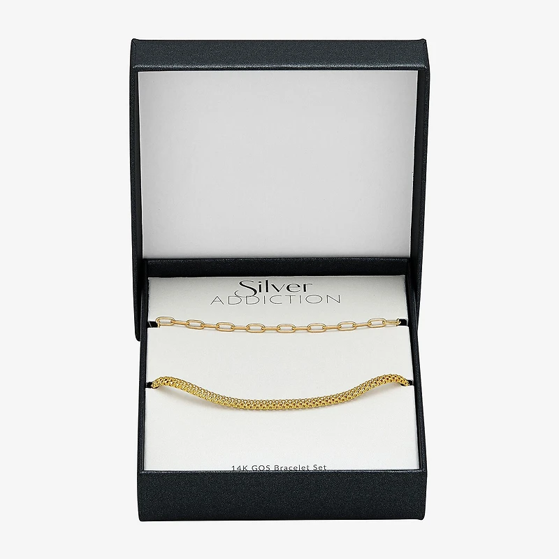 Silver Addiction Womens 14K Gold Over Silver 2-pc. Jewelry Set
