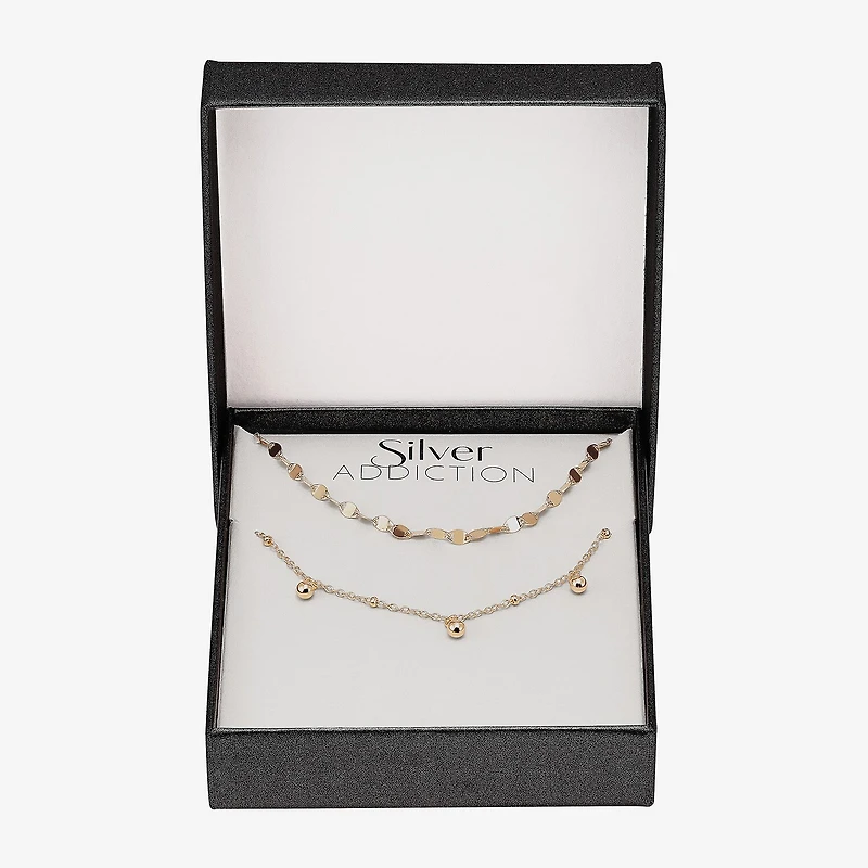 Womens 14K Gold Over Silver 2-pc. Necklace Set