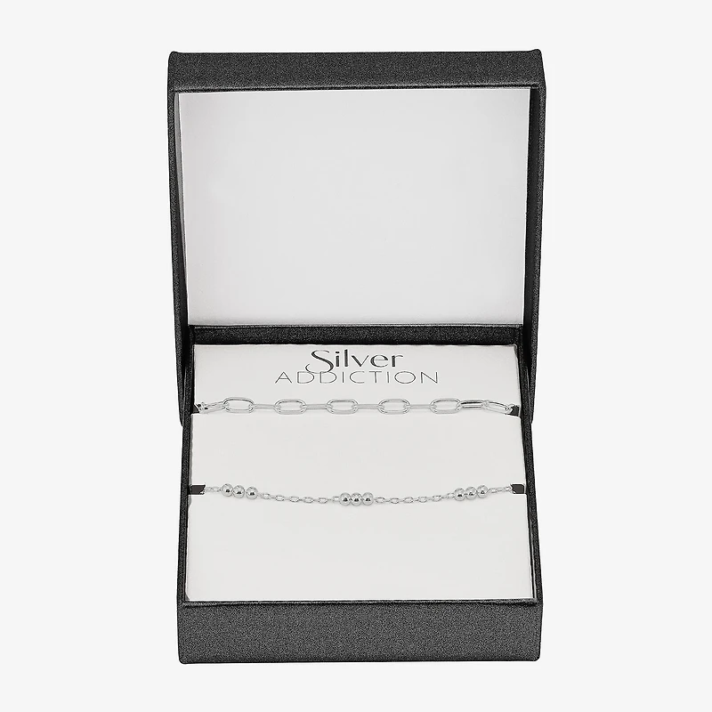 Silver Addiction Womens Sterling Silver 2-pc. Jewelry Set