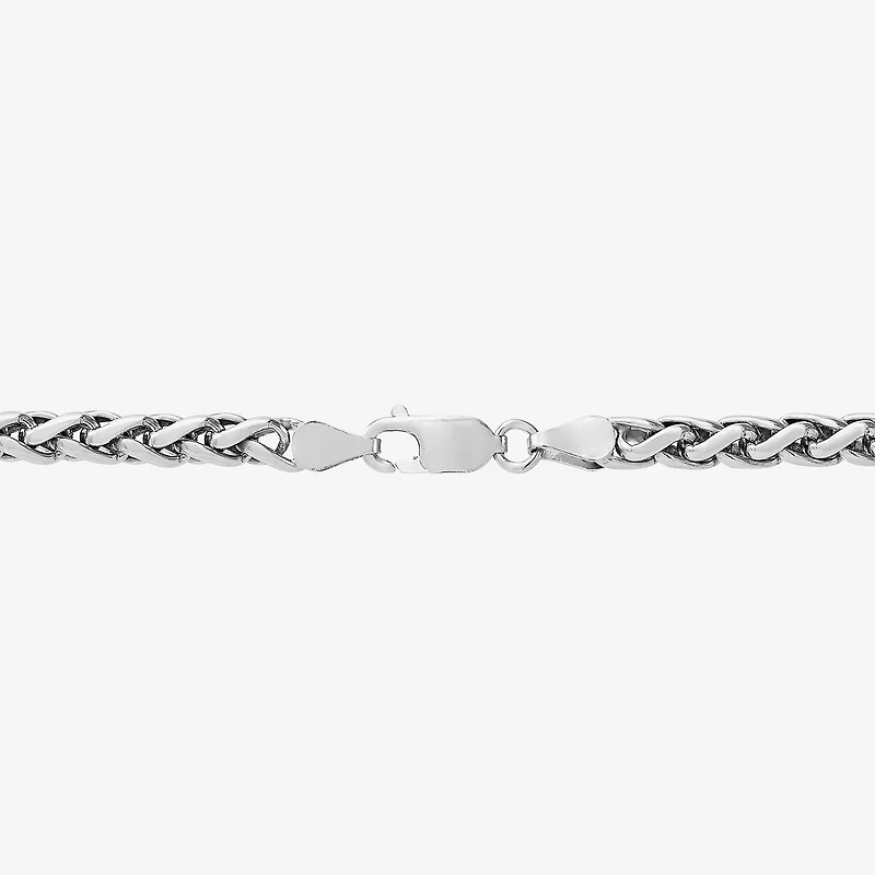 Limited Quantities! Mens Sterling Silver 24 Inch Spiga Chain Necklace
