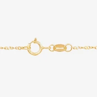 "I Love You" Womens Crystal 18K Gold Over Silver Moon 18 Inch Pendant Necklace