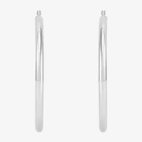 Limited Quantities! Womens Sterling Silver 50mm Hoop Earrings