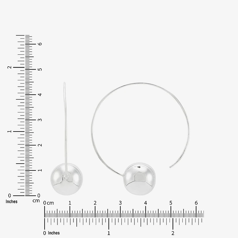 Limited Quantities! Womens Sterling Silver 48mm Hoop Earrings