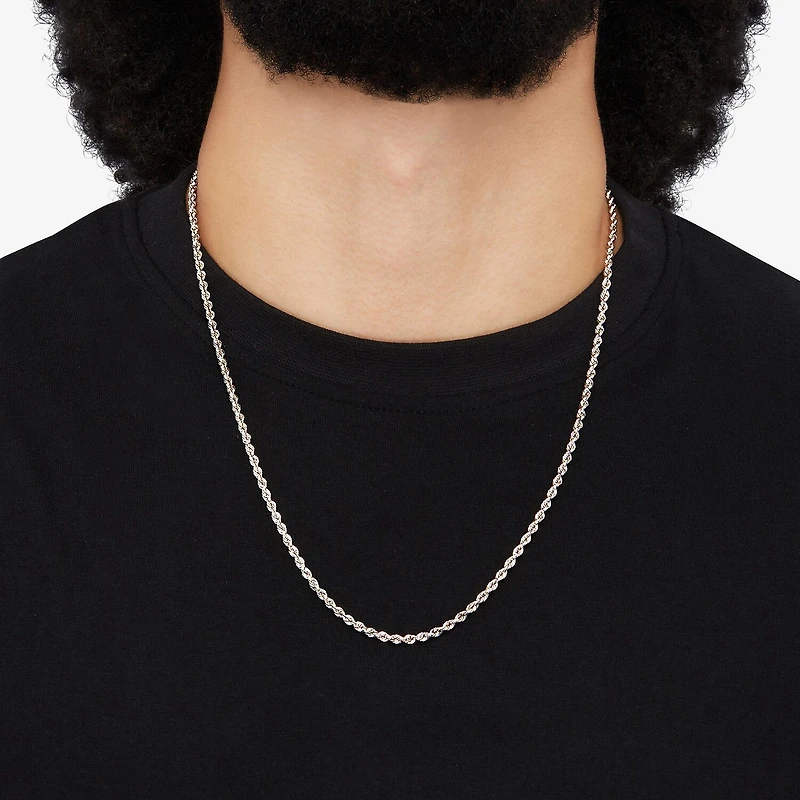 Limited Quantities! Womens 14K Gold Inch Rope Chain Necklace