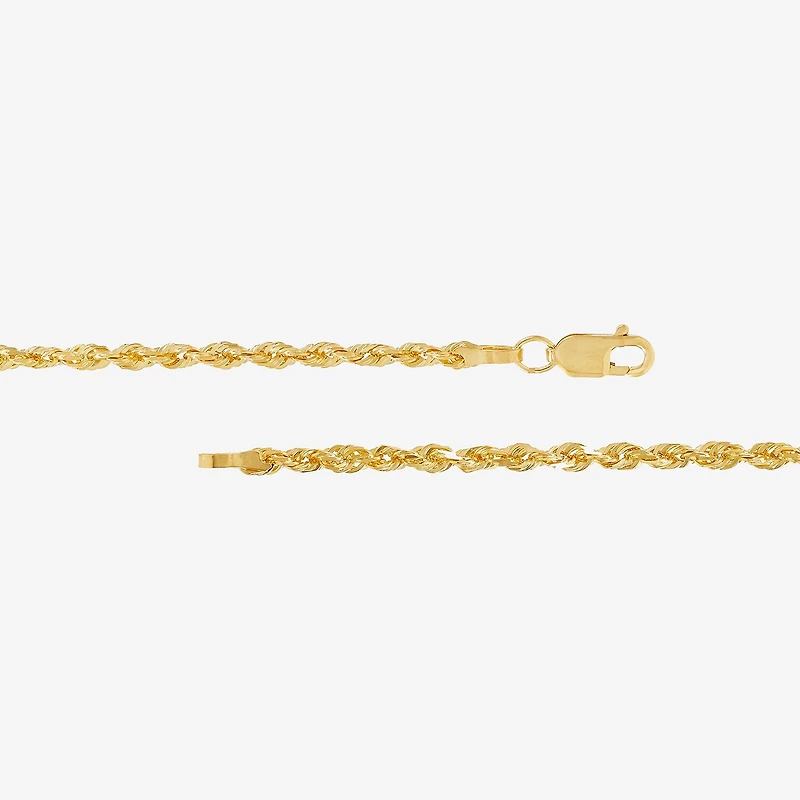 Limited Quantities! Womens 10K Gold Inch Rope Chain Necklace