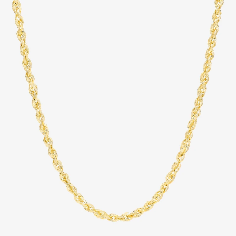 Limited Quantities! Womens 10K Gold Inch Rope Chain Necklace