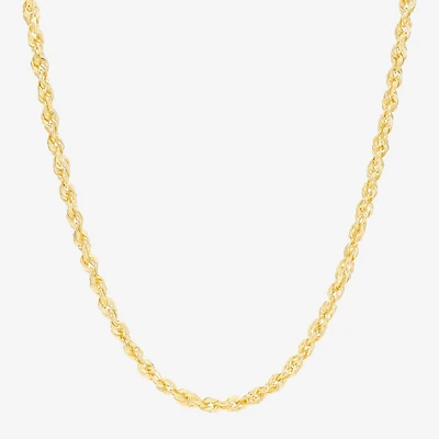 Limited Quantities! Womens 10K Gold Inch Rope Chain Necklace