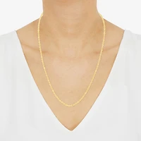 Limited Quantities! Womens 10K Gold Inch Rope Chain Necklace