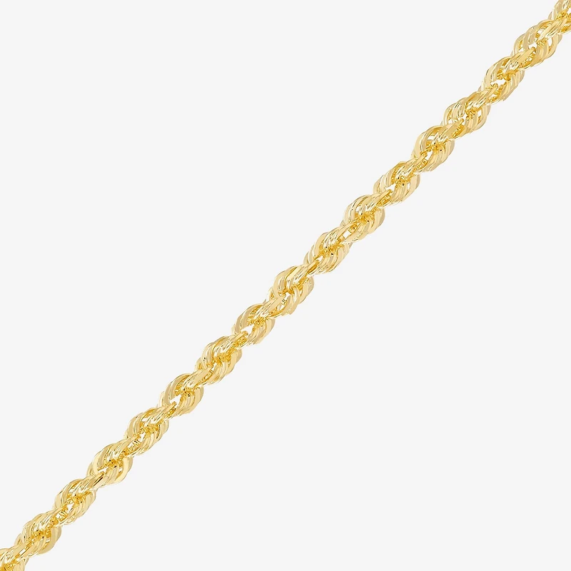 Limited Quantities! Womens 10K Gold Inch Rope Chain Necklace