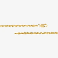 Limited Quantities! Womens 10K Gold Inch Rope Chain Necklace