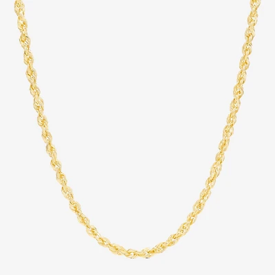 Limited Quantities! Womens 10K Gold Inch Rope Chain Necklace