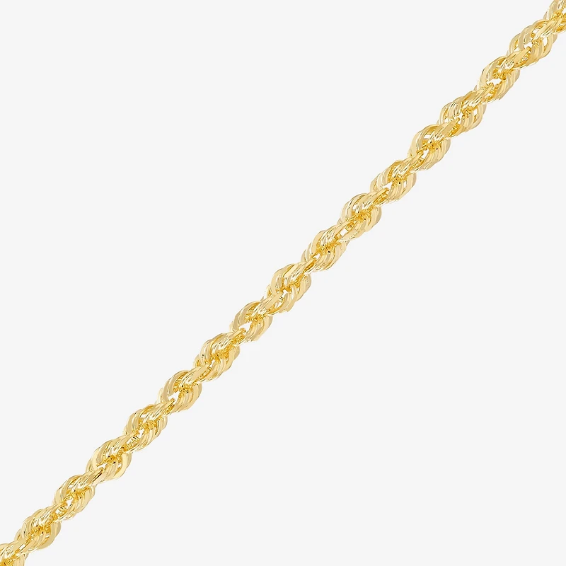Limited Quantities! Womens 10K Gold Inch Rope Chain Necklace