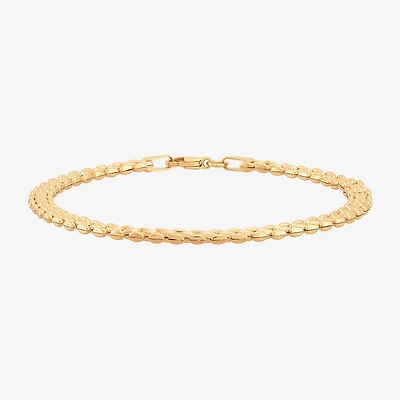 Limited Quantities! Womens 14K Gold 7.5 Inch Hollow Stampato Chain Bracelet