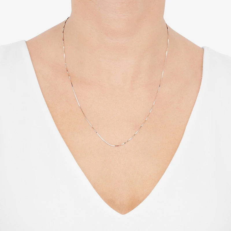 Limited Quantities! Womens 14K Gold Inch Box Chain Necklace