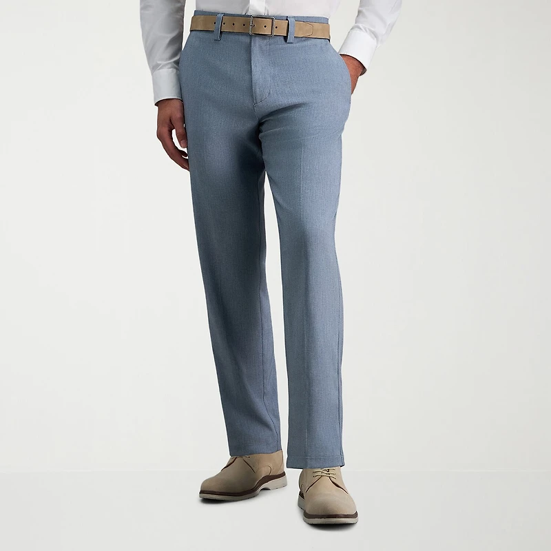 Haggar Cool Right Performance Flex Mens Straight Fit Flat Front Pant