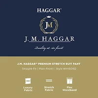 Haggar JMH Tailored Premium Stretch Mens Fabric Modern Fit Flat Front Suit Pant