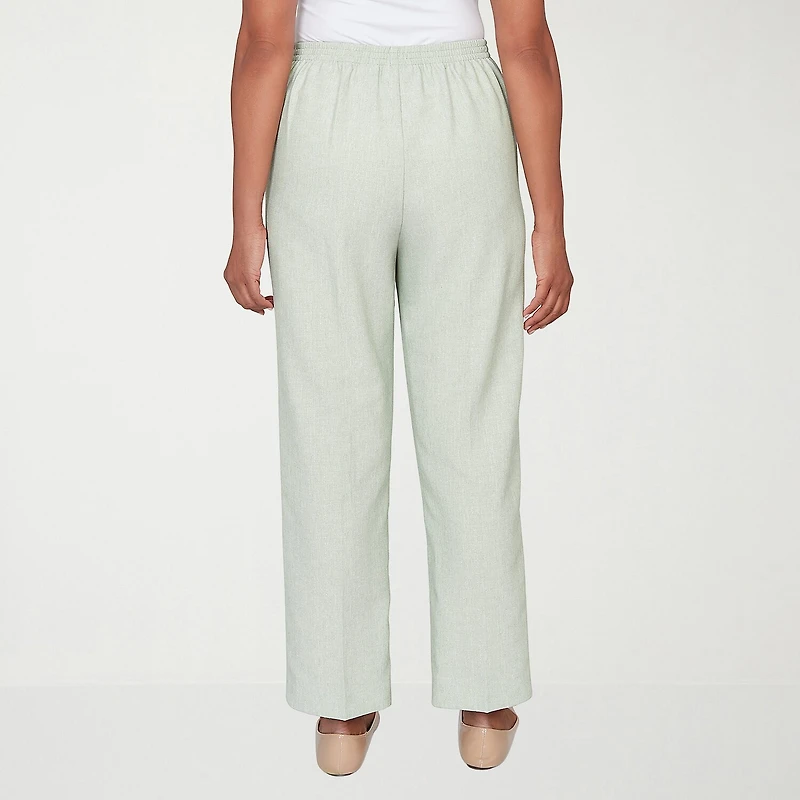 Alfred Dunner St Augustine Womens Straight Mid Rise Pull-On Pant