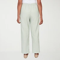 Alfred Dunner St Augustine Womens Straight Mid Rise Pull-On Pant