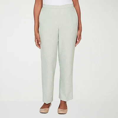 Alfred Dunner St Augustine Womens Straight Mid Rise Pull-On Pant