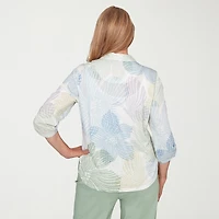 Alfred Dunner St Augustine Womens 3/4 Sleeve Blouse