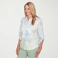 Alfred Dunner St Augustine Womens 3/4 Sleeve Blouse