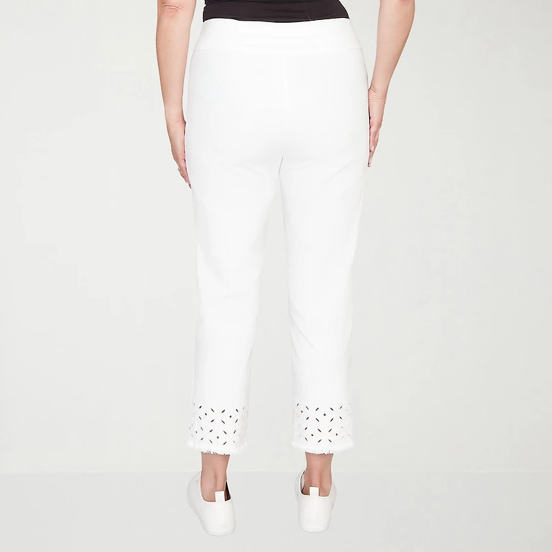 Alfred Dunner Mykonos Womens Straight Mid Rise Pull-On Pant