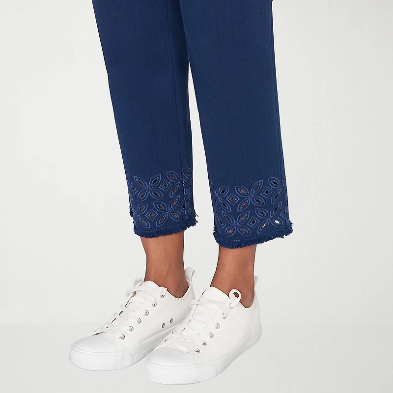 Alfred Dunner Mykonos Womens Straight Mid Rise Pull-On Pant