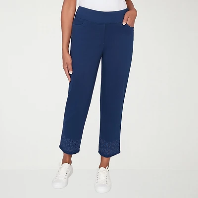 Alfred Dunner Mykonos Womens Straight Mid Rise Pull-On Pant