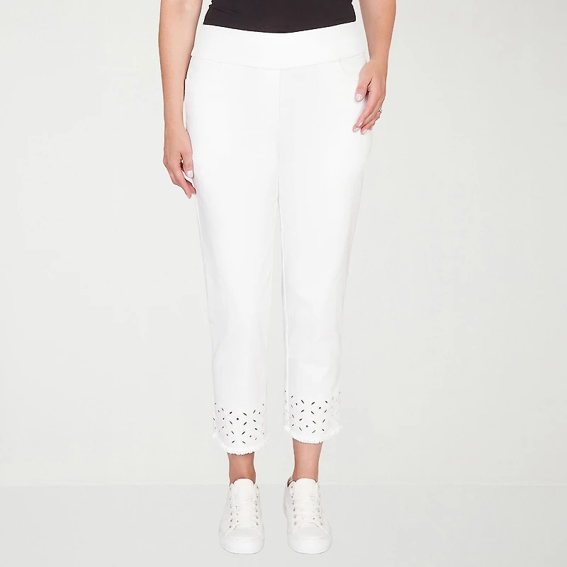 Alfred Dunner Mykonos Womens Straight Mid Rise Pull-On Pant