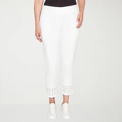 Alfred Dunner Mykonos Womens Straight Mid Rise Pull-On Pant