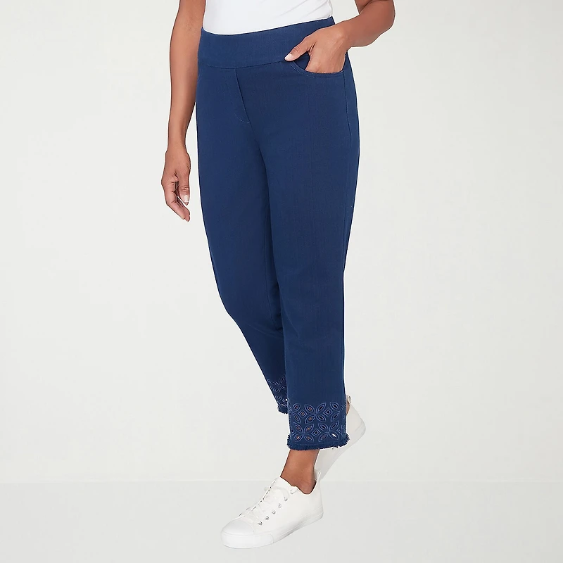 Alfred Dunner Mykonos Womens Straight Mid Rise Pull-On Pant