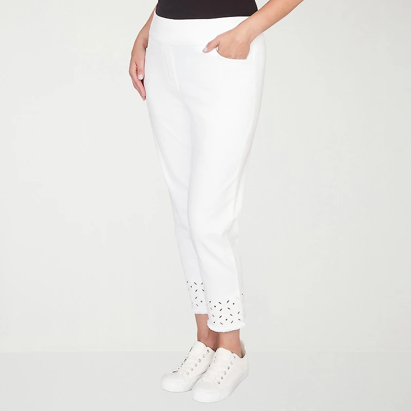 Alfred Dunner Mykonos Womens Straight Mid Rise Pull-On Pant