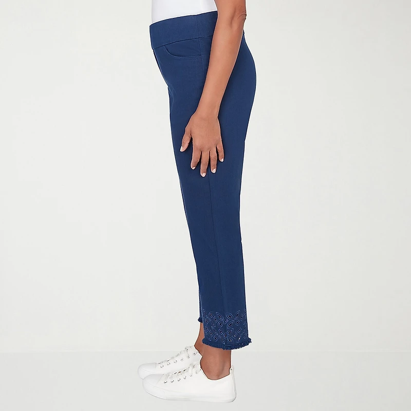 Alfred Dunner Mykonos Womens Straight Mid Rise Pull-On Pant