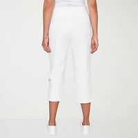 Alfred Dunner Mykonos Womens Straight Mid Rise Capri Pant