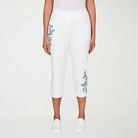 Alfred Dunner Mykonos Womens Straight Mid Rise Capri Pant
