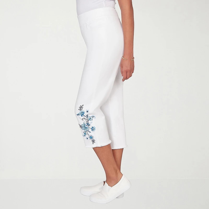 Alfred Dunner Mykonos Womens Straight Mid Rise Capri Pant
