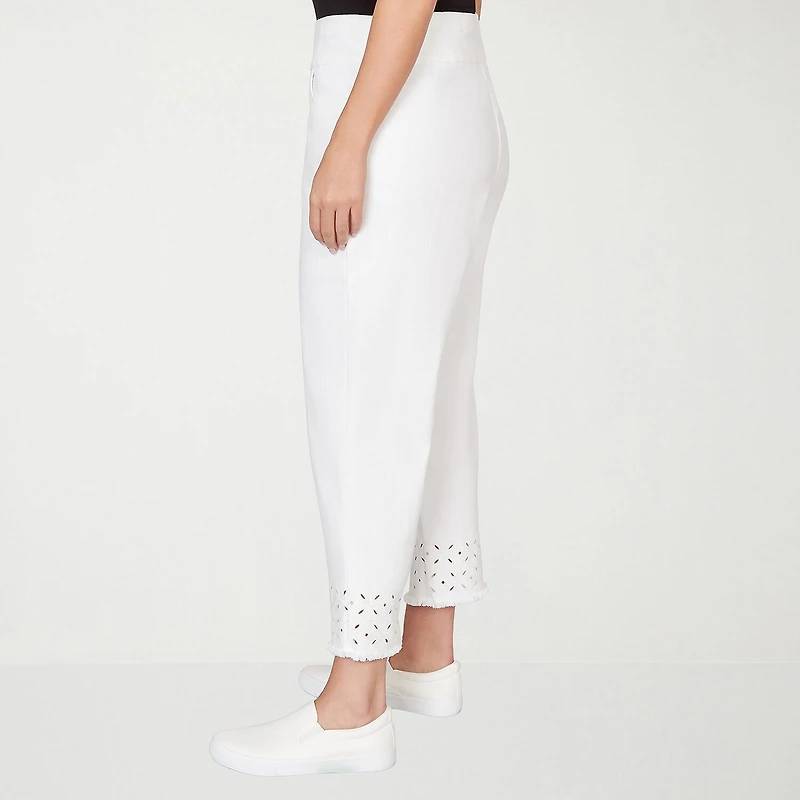 Alfred Dunner Mykonos Womens Plus Straight Mid Rise Pull-On Pant